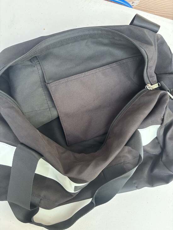 Victoria's Secret PINK Black Duffle Gym Bag with Reflective Stripe - Picture 10 of 11